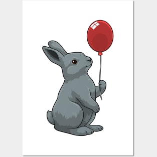 Rabbit with Balloon Posters and Art